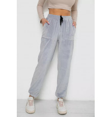 Штани жіночі велюрові, колір сірий, 238R58168