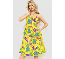 Жіночий сарафан з квітковим принтом, колір жовтий, 221R1932-1