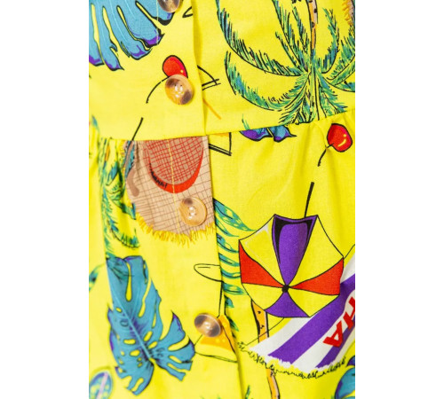 Жіночий сарафан з квітковим принтом, колір жовтий, 221R1932-1