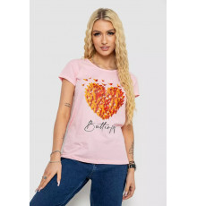 Женская футболка с принтом, цвет розовый, 244R2204