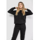 Спорт костюм жіночий на флісі, колір чорний, 241R1530