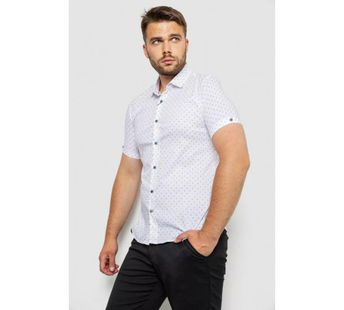 Сорочка чоловіча з принтом, колір білий, 214R6917-4