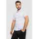 Сорочка чоловіча з принтом, колір білий, 214R6917-4