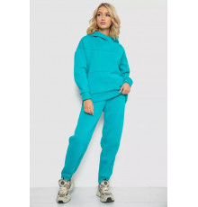 Спортивный женский костюм на флисе, цвет бирюзовый, 247R10765