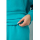 Спортивный женский костюм на флисе, цвет бирюзовый, 247R10765