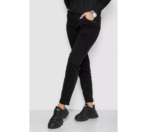 Джинси жіночі стрейч, колір чорний, 182R3022