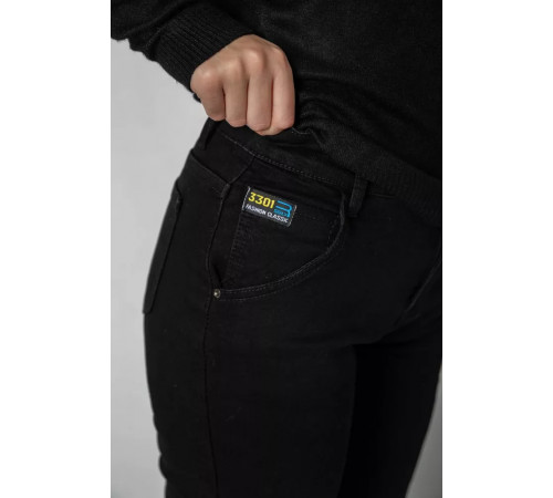 Джинси жіночі стрейч, колір чорний, 182R3022