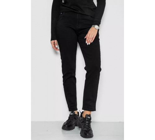 Джинси жіночі стрейч, колір чорний, 182R3022