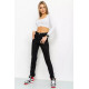 Джинсы женские однотонные, цвет черный, 226R9538-4