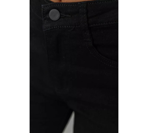Джинсы женские однотонные, цвет черный, 226R9538-4