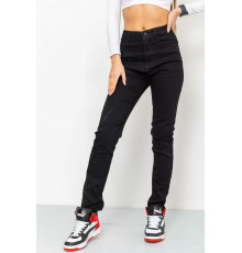 Джинси жіночі однотонні, колір чорний, 226R9538-4