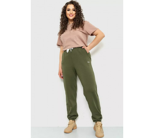 Спорт штани жіночі демісезонні, колір хакі, 129R1488