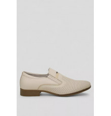 Туфли мужские с перфорацией, цвет бежевый, 243RC1591.