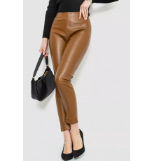Лосини з екошкіри, колір коричневий, 186R5363