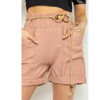 Шорти жіночі з поясом, колір пудровий, 214R1704