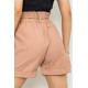 Шорти жіночі з поясом, колір пудровий, 214R1704