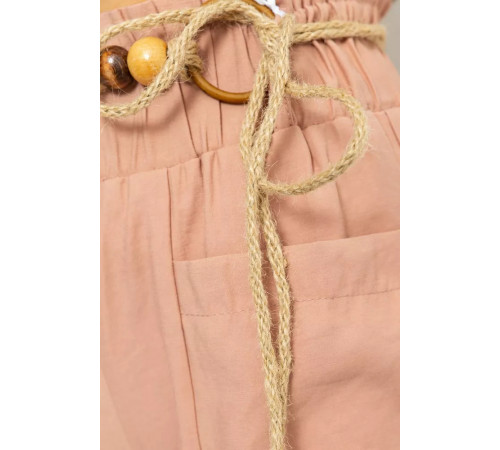 Шорти жіночі з поясом, колір пудровий, 214R1704