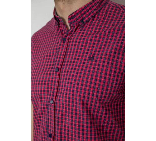 Сорочка чоловіча в клітинку, колір червоний, 214R827