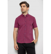 Рубашка мужская в клетку, цвет красный, 214R827