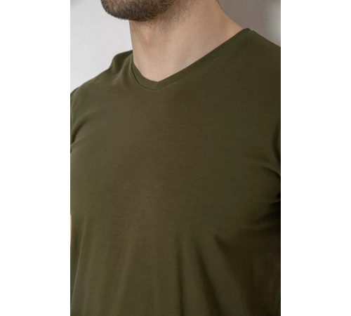 Футболка мужская однотонная базовая, цвет хаки, 244R2409