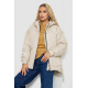 Куртка жіноча демісезонна з поясом, колір світло-бежевий, 207R2023