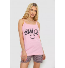 Жіноча піжама з принтом, колір рожевий, 238R3107