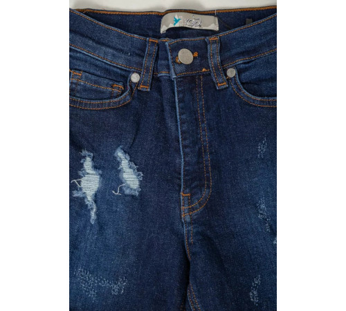 Шорти джинсові підліткові для дівчинки, колір синій, 247R923