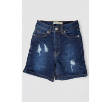 Шорти джинсові підліткові для дівчинки, колір синій, 247R923
