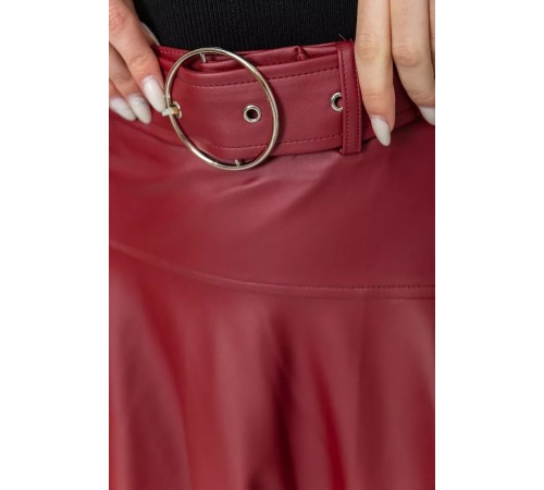 Юбка из экокожи, цвет бордовый, 186R5210 Юбка из экокожи, цвет бордовый, 186R5210