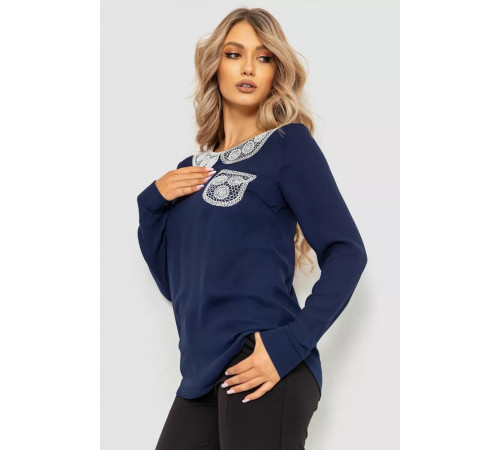 Блуза жіноча, колір темно-синій, 172R135