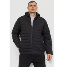 Куртка чоловіча демісезонна з капюшоном, колір чорний, 214R8891
