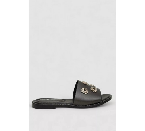 Шлепанцы женские, цвет черный, 244RSL81499