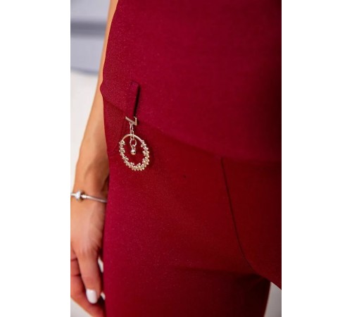 Повседневные женские лосины, бордового цвета, 172R70.