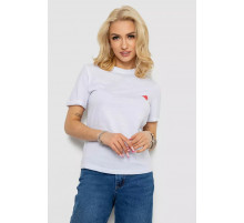 Женская футболка с принтом, цвет белый, 238R57482