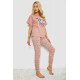 Піжама жіноча з принтом, колір персиковий, 243R15420