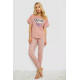 Піжама жіноча з принтом, колір персиковий, 243R15420