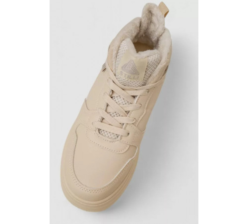 Кроссовки женские зимние на меху, бежевый, 248RAM09-3