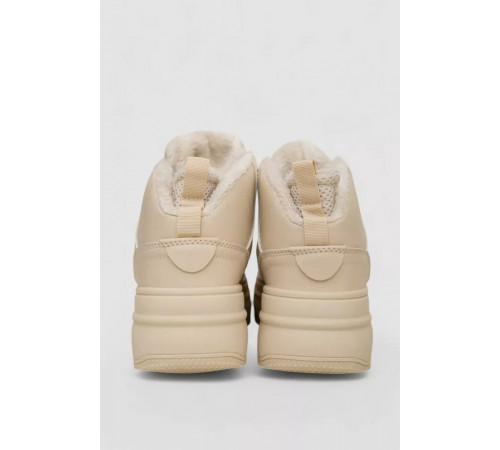 Кроссовки женские зимние на меху, бежевый, 248RAM09-3