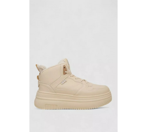 Кроссовки женские зимние на меху, бежевый, 248RAM09-3