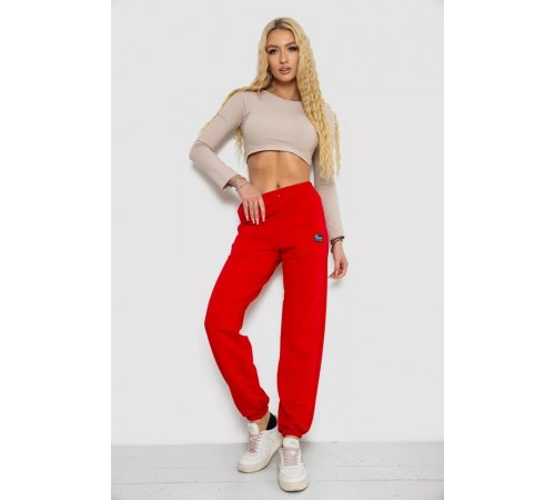 Спортивные брюки женские, цвет красный, 247R4670 Спортивные брюки женские, цвет красный, 247R4670
