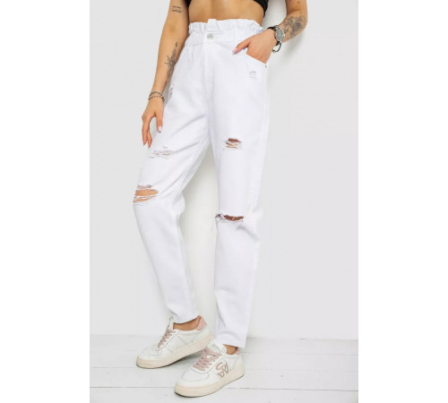 Джинси жіночі, колір білий, 182R1601-1
