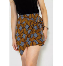 Юбка с принтом, цвет горчично-коричневый, 244R202