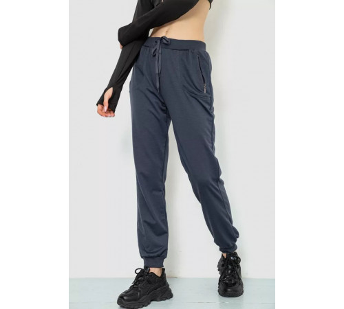 Спорт штани жіночі, колір темно-сірий, 244R5477