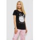 Женская пижама с принтом, цвет черно-розовый, 243R15908