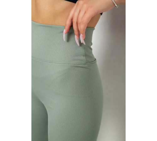 Лосини однотонні в рубчик, колір оливковий, 238R606-1