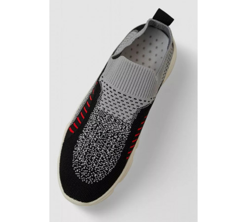 Сліпони жіночі з тканини, колір чорно-сірий, 244R321C