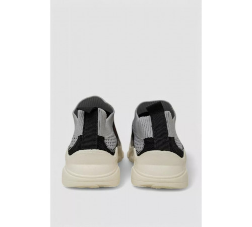 Сліпони жіночі з тканини, колір чорно-сірий, 244R321C