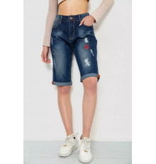 Шорти джинсові чоловічі жіночі з потертостями, колір синій, 244R5552