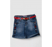 Шорти джинсові для дівчинки, колір синій, 247R1208