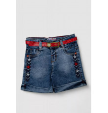 Джинсовые шорты для девочки, цвет синий, 247R1208